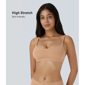 L NEW Halara‎ High Stretch U Neck Adjustable Strap Backless Lounge Underwear Bra